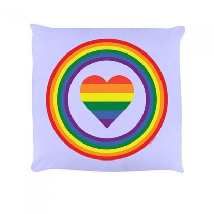 Front - Grindstore Rainbow Heart Filled Cushion