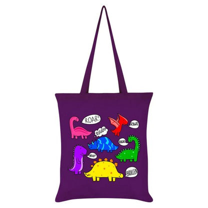 Front - Grindstore Dinosaur Roar Tote Bag