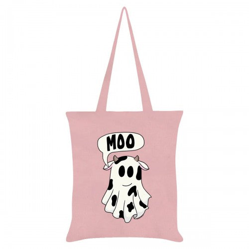 Front - Grindstore Moo! Ghost Cow Tote Bag