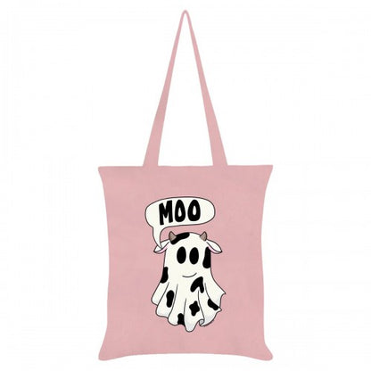 Front - Grindstore Moo! Ghost Cow Tote Bag