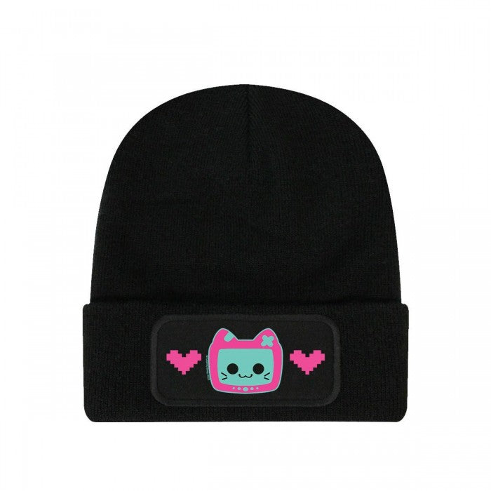 Front - Cosmic Boop Kitty Pixel Beanie