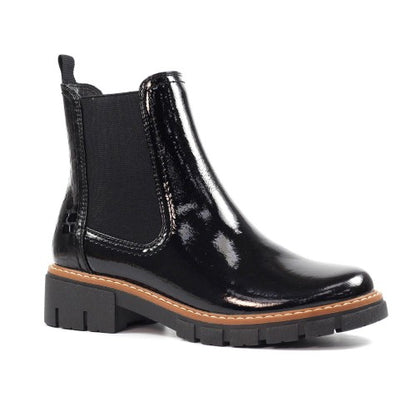 Front - Lunar Womens/Ladies Peace Patent Ankle Boots
