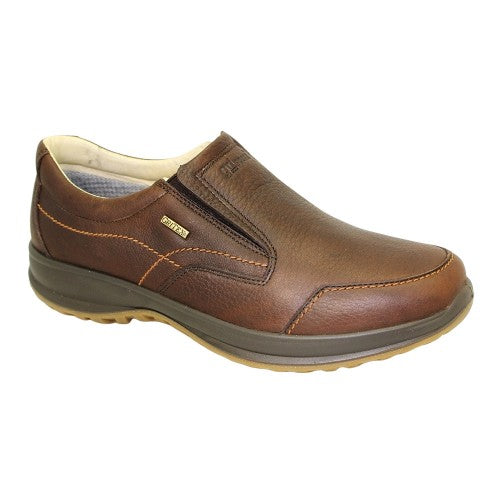 Front - Grisport Mens Melrose Waxy Leather Walking Shoes