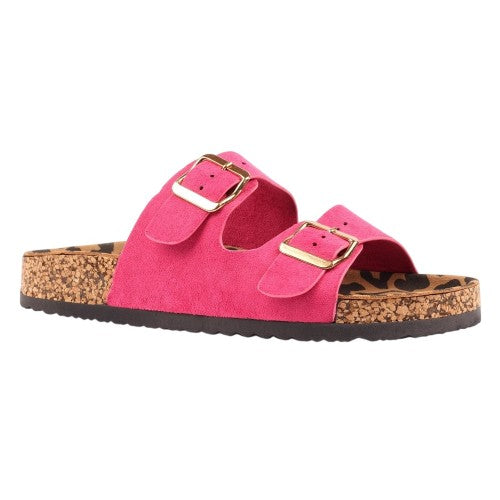 Front - Lunar Womens/Ladies Pecan Leather Sandals