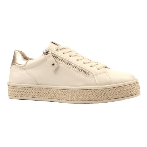 Front - Lunar Womens/Ladies Hallie Faux Leather Trainers