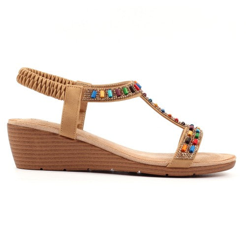Front - Lunar Womens/Ladies Reese Sandals
