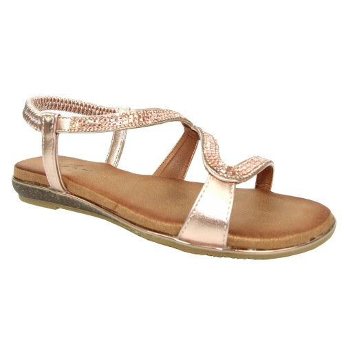 Front - Lunar Womens/Ladies Emilia S Pattern Sandals