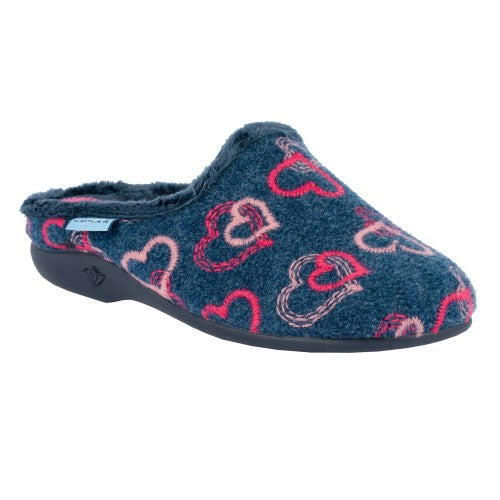 Front - Lunar Womens/Ladies Honey Hearts Slippers