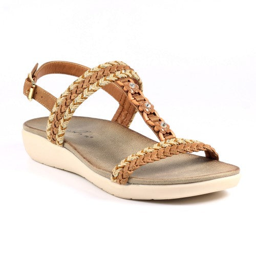 Front - Lunar Womens/Ladies Sidcup Sandals