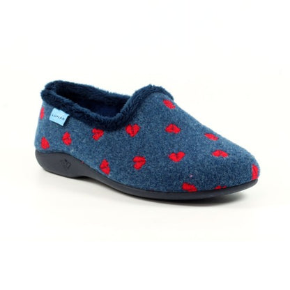 Front - Lunar Womens/Ladies Callisto Hearts Slippers