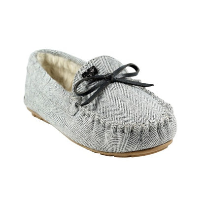 Front - Lazy Dogz Womens/Ladies Jennings Leather Trim Moccasins