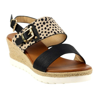 Front - Lunar Womens/Ladies Rio Wedge Sandals
