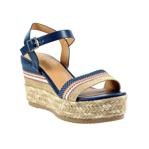 Front - Lunar Womens/Ladies Alicante Wedge Sandals