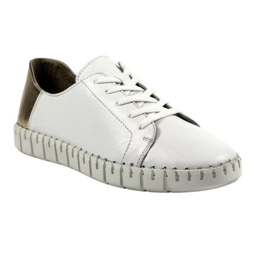 Front - Lunar Womens/Ladies Kiera Leather Trainers