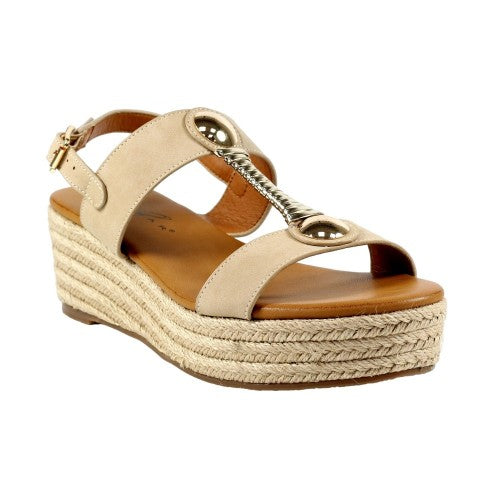 Front - Lunar Womens/Ladies Ravena Wedge Sandals