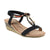 Front - Lunar Womens/Ladies Genoa Wedge Sandals