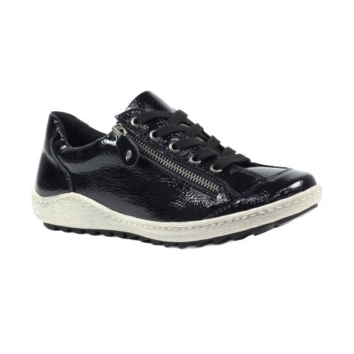 Front - Lunar Womens/Ladies Napier Patent Faux Leather Shoes