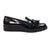 Front - Lunar Womens/Ladies Vella Patent Faux Leather Loafers