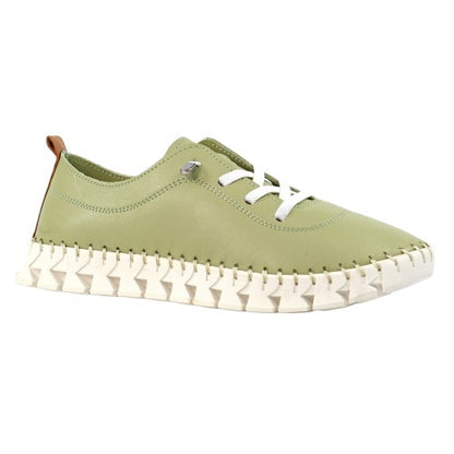 Front - Lunar Womens/Ladies St Austell Leather Plimsolls