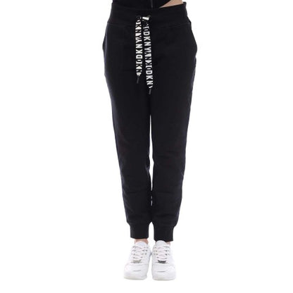 Front - DKNY Womens/Ladies Two Tone Cuffed Jogging Bottoms