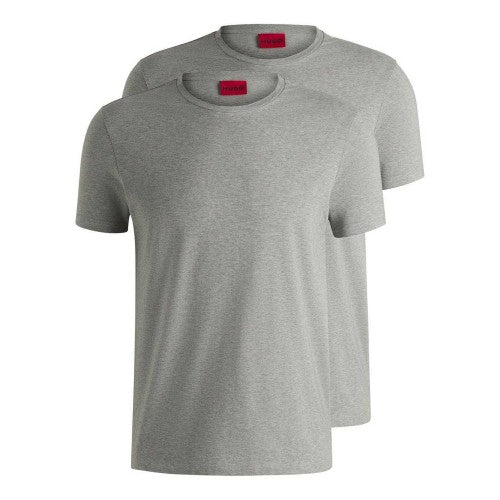 Front - Hugo Mens Stretch Slim T-Shirt (Pack of 2)