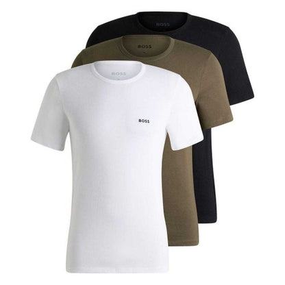 Front - Boss Mens Embroidered Logo T-Shirt (Pack of 3)
