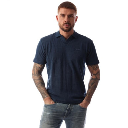 Front - Boss Mens Doubletowel Polo Shirt