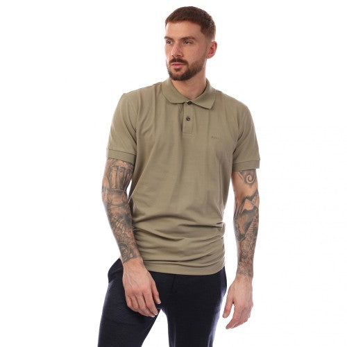 Front - Boss Mens Logo Cotton Polo Shirt