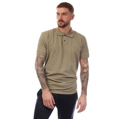 Front - Boss Mens Logo Cotton Polo Shirt