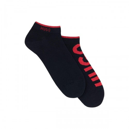 Front - Hugo Unisex Adult Logo Ankle Socks (Pack of 2)