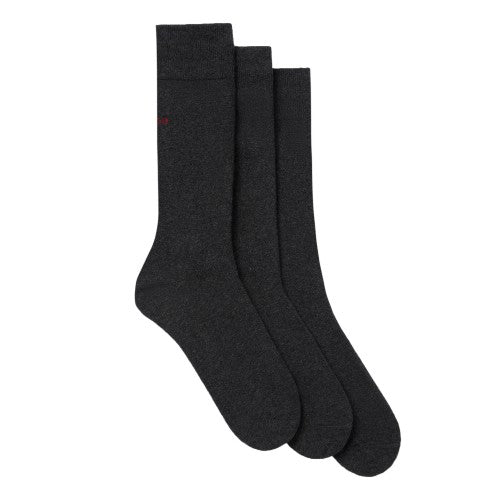 Front - Hugo Unisex Adult Plain Logo Socks (Pack of 3)