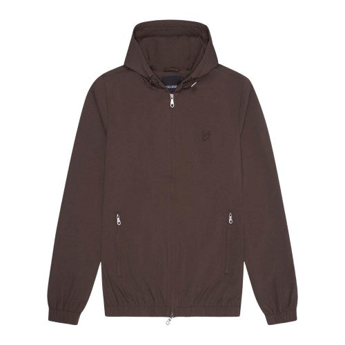 Front - Lyle & Scott Mens Tonal Eagle Hooded Bomber Jacket