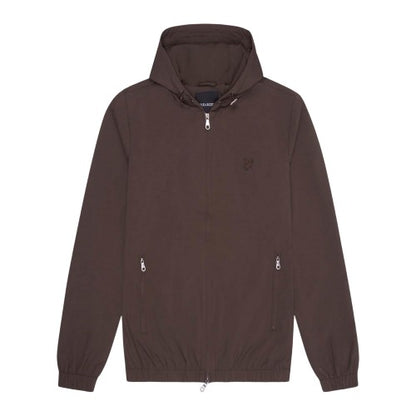 Front - Lyle & Scott Mens Tonal Eagle Hooded Bomber Jacket