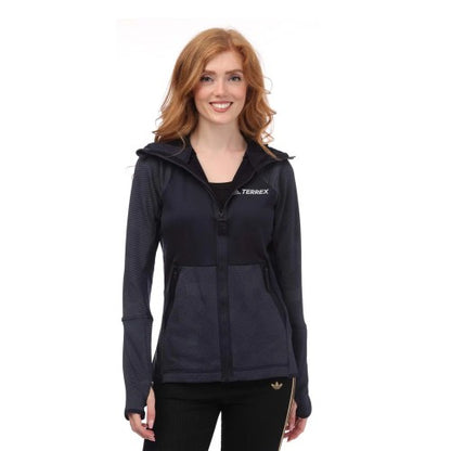 Front - Adidas Womens/Ladies Terrex Tech Fleece Hooded Jacket