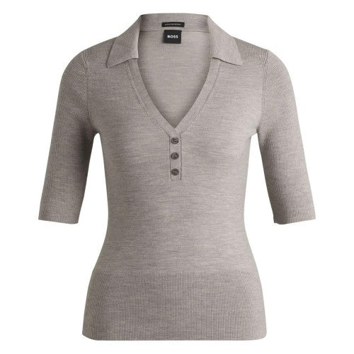 Front - Boss Womens/Ladies Fatirame Button Sweater Top