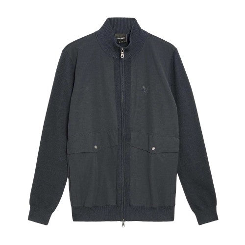 Front - Lyle & Scott Mens Milano Knitted Hybrid Jacket