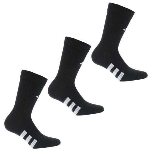 Front - Adidas Mens Performance Cushioned Crew Socks (Pack of 3)