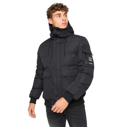 Front - Crosshatch Mens Milwaka Faux Fur Lined Jacket