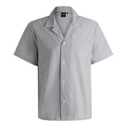 Front - Boss Mens Velvetfish Stripe Beach Shirt