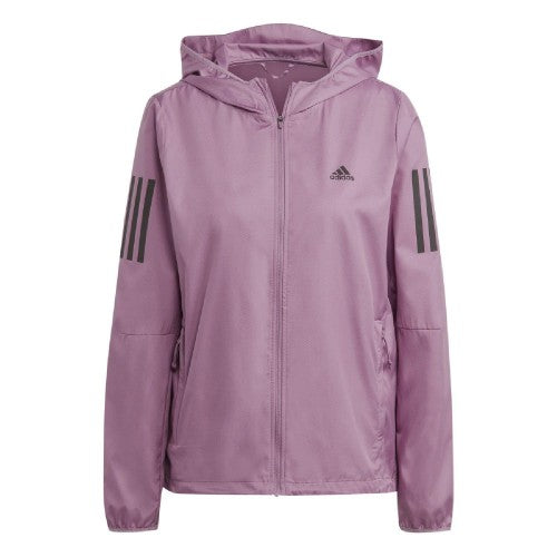 Front - Adidas Womens/Ladies Own The Run Windstopper Hooded Running Jacket
