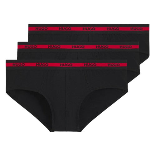 Front - Hugo Mens Low Rise Briefs (Pack of 4)