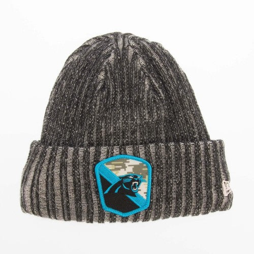 Front - New Era NFL Carolina Panthers Knitted Beanie