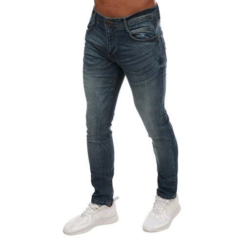 Front - Duck and Cover Mens Tranfold Slim Jeans