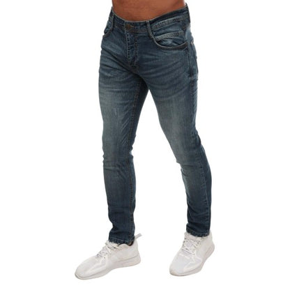 Front - Duck and Cover Mens Tranfold Slim Jeans