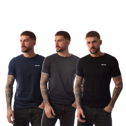 Front - Bench Mens Platten T-Shirt (Pack of 3)