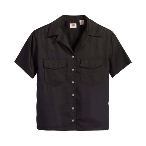 Front - Levis Womens/Ladies Ember Short-Sleeved Bowling Shirt