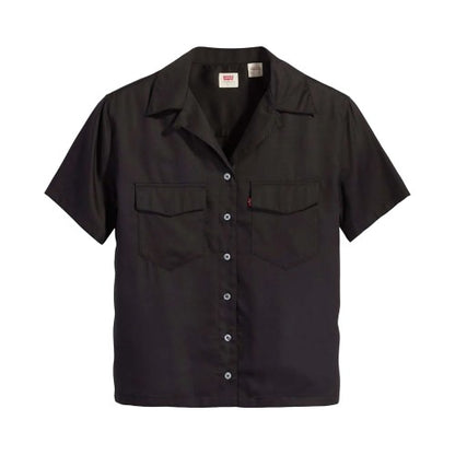 Front - Levis Womens/Ladies Ember Short-Sleeved Bowling Shirt