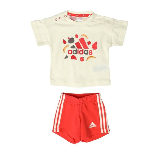 Front - Adidas Childrens/Kids Essentials Fruit All-Over Print Top & Bottom Set