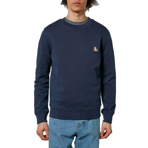 Front - Maison Kitsuné Mens Chillax Patch Regular Sweatshirt