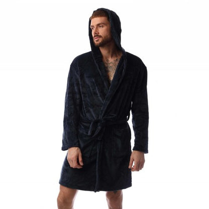Front - Bench Mens Enstrada Fleece Dressing Gown